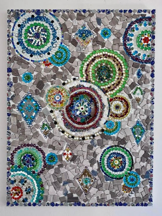 Pebbles and Marbles - 3' X 4' Hand-made mosaic