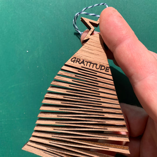 Flexies Gratitude Tree Ornament - 4 inches tall, color options